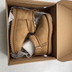 Balabala Velvet Warm Cotton Kids Short Boots Unisex light tan (A577)