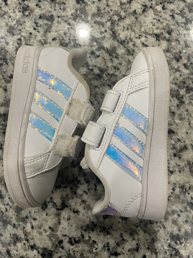 Adidas Superstar Shell Toe Holographic Metallic Baby Shoes Toddler Sneakers 5K
