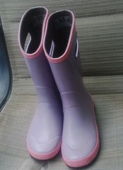 BOGS Rainboot Solid Waterproof Mid-Calf Rain Boots Purple/Pink Kids US 6