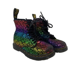 Dr Martens Kids 1460 Pascal T UK Size 7 US Size 8 EU Size 24 Rainbow Snakeskin