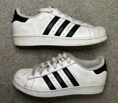 Adidas Superstar J ‘White Core Black’ Size 4.5M/6W Used Condition