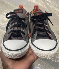Converse All Star Camo Gray Sneakers Shoes size Junior 4