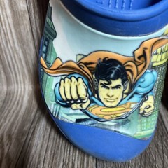Crocs Superman Blue Red Rubber Clogs Slip On Shoes Little Kids Size 1