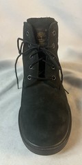 Timberland 6″ Premium Waterproof Boot Black Nubuck Boys Sz 5.5 Womens Sz 7