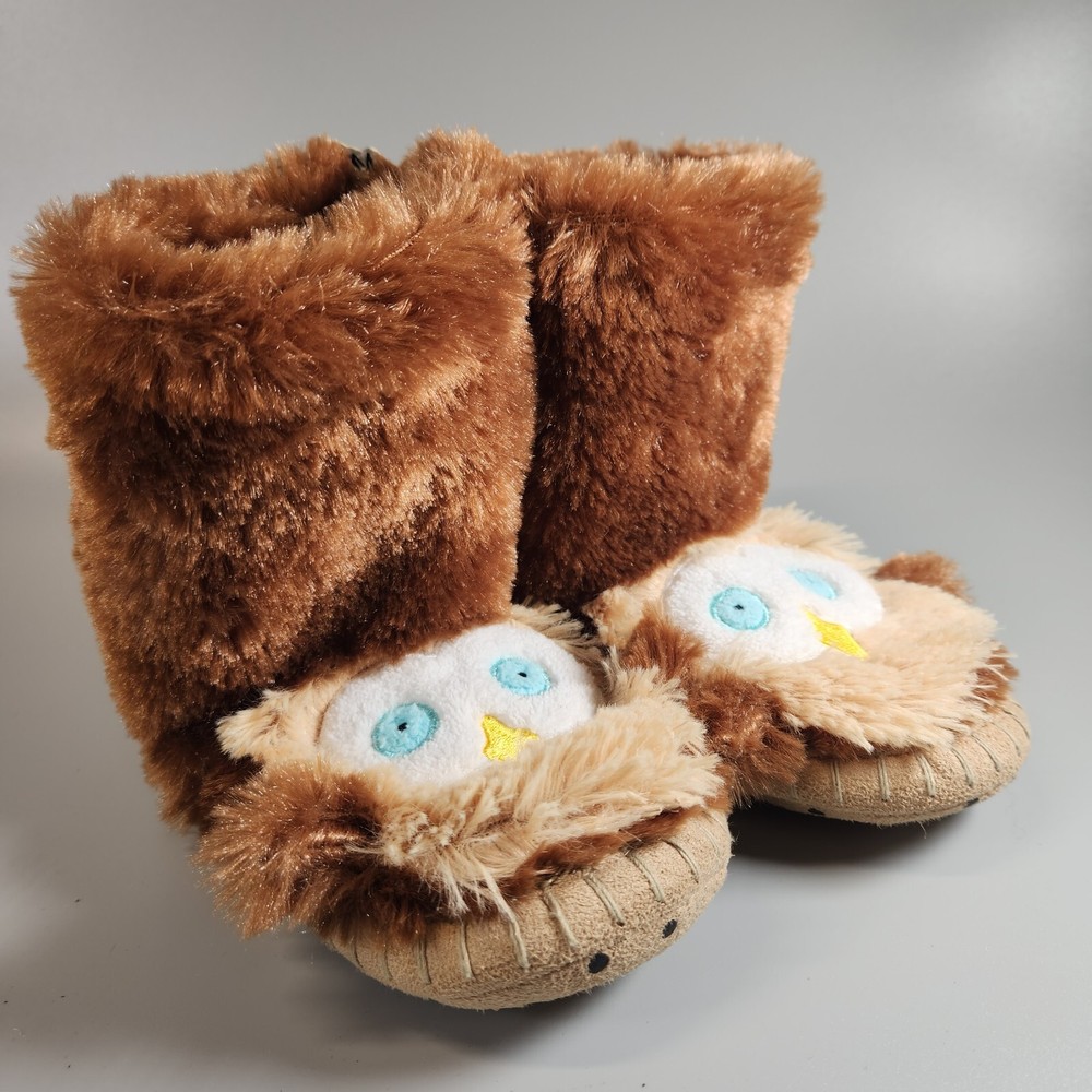 Owl Slippers Hatley Slouch Youth Medium M 8 – 10 Children Kids Plush BOLO OLO