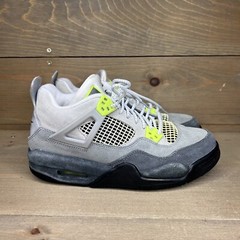 Nike Air Jordan 4 IV Retro SE Neon 95 Suede CT5343-007 GS Youth Size 7Y US