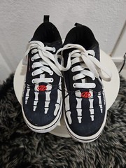 Heelys Skeleton X-ray Style Inline Skate Shoes Black White and Red Youth Size 4