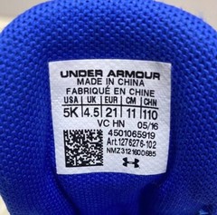 Under Armour Curry 3 Dub Nation White Blue Sneakers Kid’s Size 5K 1276276-102