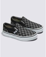 Vans Kids Unisex Classic Slip-On Checkerboard Black / Pewter VN000ZBUEO0 Shoe
