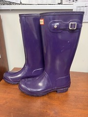 Kid’s Hunter Gloss Purple Rain Boots SIZE UK 4 US5B US6G EU 37