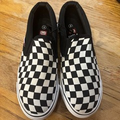 NWT Unlimited Girl’s Canvas Black White Checkered Slip On Shoes 4 Youth Preppy