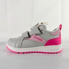Reebok Weebok Clasp Low Toddler Shoes Grey Pink Size 9.5 NIB