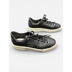 Golden Goose Purestar big Kids Size 33 Black Leather Sneakers Good Made in Italy