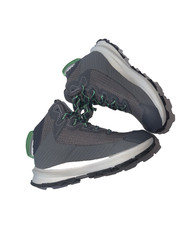 The North Face Fastpack Hiker Mid Waterproof Hiking Boots Grey Green Kids Size 1