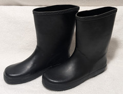 Black Rubber Rain Boots Pull on Sporto Children’s Boys Girls Youth Kids Size 3M