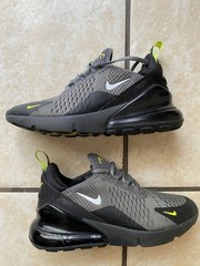 Nike Air Max 270 Gs Iron Grey-White-Black-Volt Sz 5.5Y [DZ5631-001]
