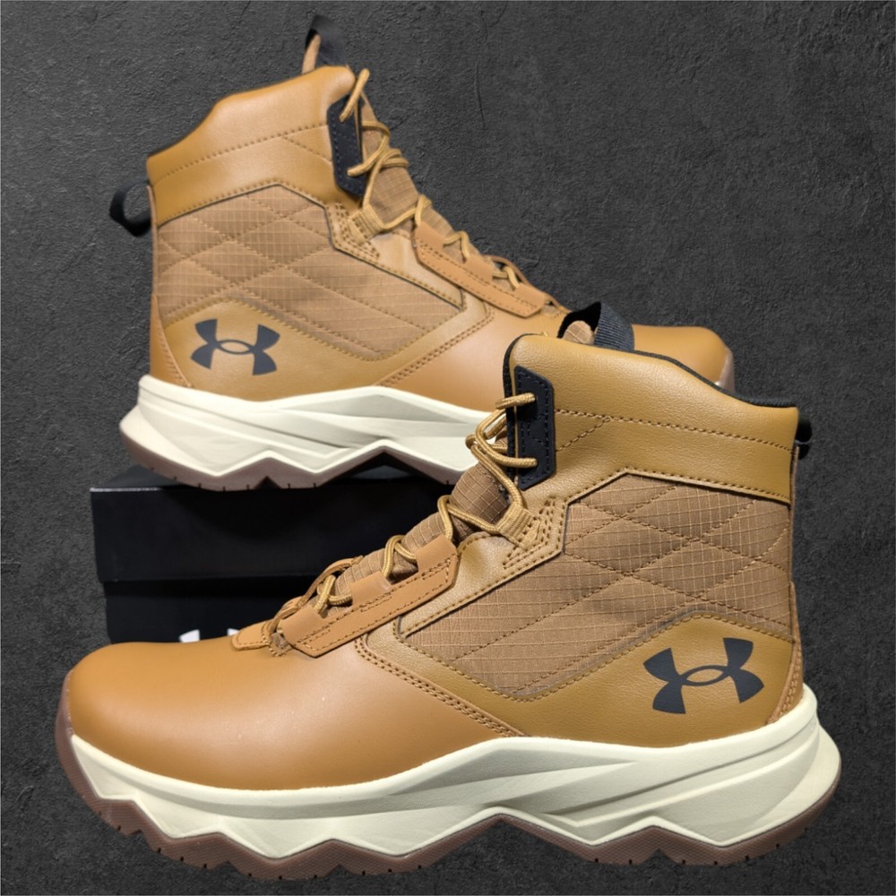 Under Armour UA Stellar G2 6″ Tactical Boot Unisex 4Y Brown White Black