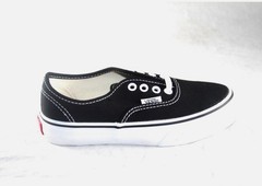 VANS CLASSIC AUTHENTIC CANVAS BLACK/WHITE CASUAL SHOE LITTLE KIDS SNEAKER Sz 13
