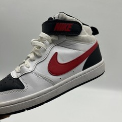 Nike Court Borough Mid 2 White Black University Red CD7782 110 Kid’s Sz 4Y