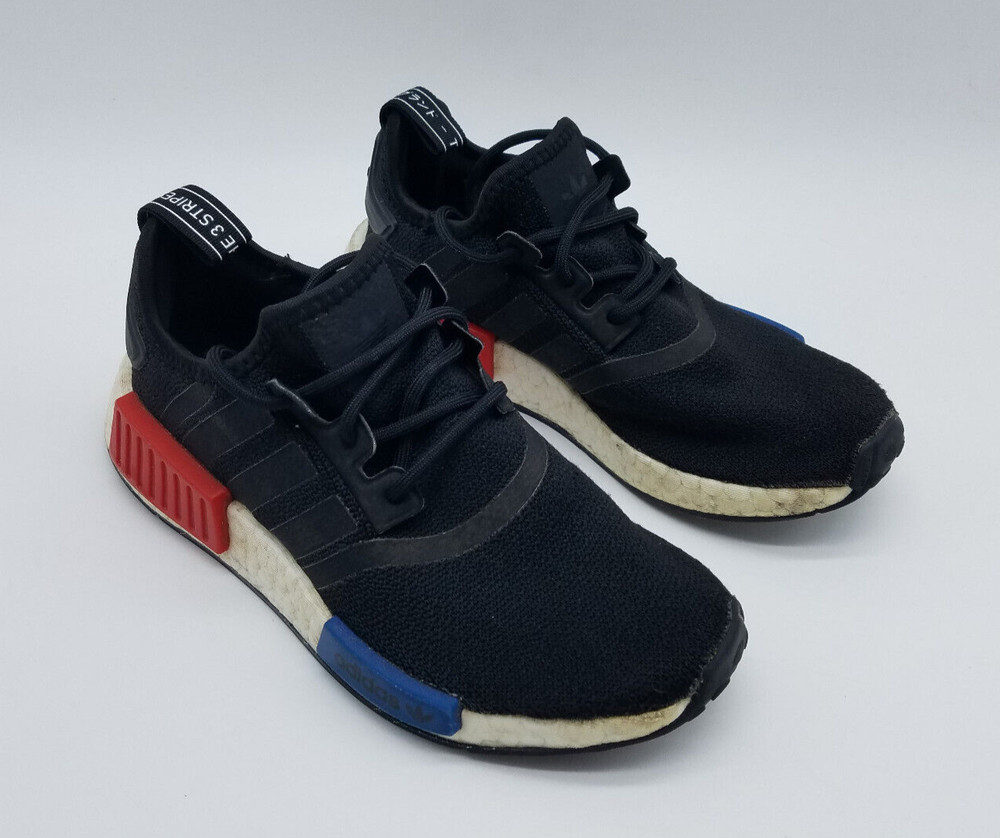 Adidas NMD R1 Junior Kid’s Youth’s Size 4 Running Shoes Black Blue Red