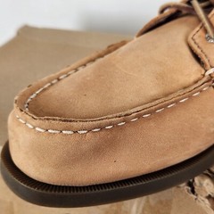 Size 6.5 Big Kids – Sperry Authentic Original Sahara A/O Boat Shoe – Tan Leather
