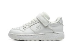 Rainy day Kids leather White Magic Tape non-slip 13C-5.5Y AJ SB AF school light