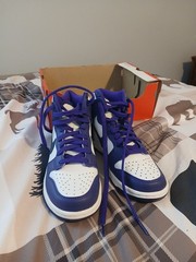 Nike Dunk High Midnight Navy White GS DH9751-100 White/Purple Size 4.5Y