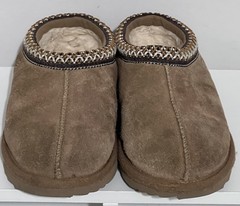 UGG Tasman II Chestnut Brown Suede Slipper Clogs Youth Shearling NO SIZE TAG 3??