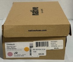 Native Charley Junior Kids Sandals Pink Lightweight Hook & Loop – Youth Size 2