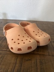 Crocs Classic Junior Size J1 Youth bright Orange Clogs Sandal Shoes Outdoor