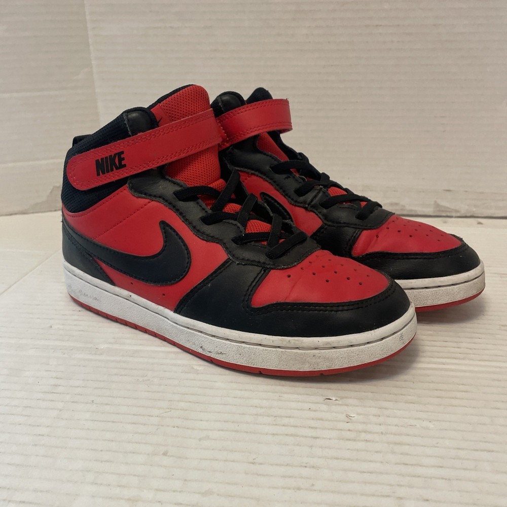 Nike Court Borough Mid 2 (PSV) University Red Black White CD7783-602 Kid Size 3Y