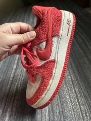 Nike Air Force 1 Valentines Day Red White FZ3552-612 Youth Size 3Y Pre Owned