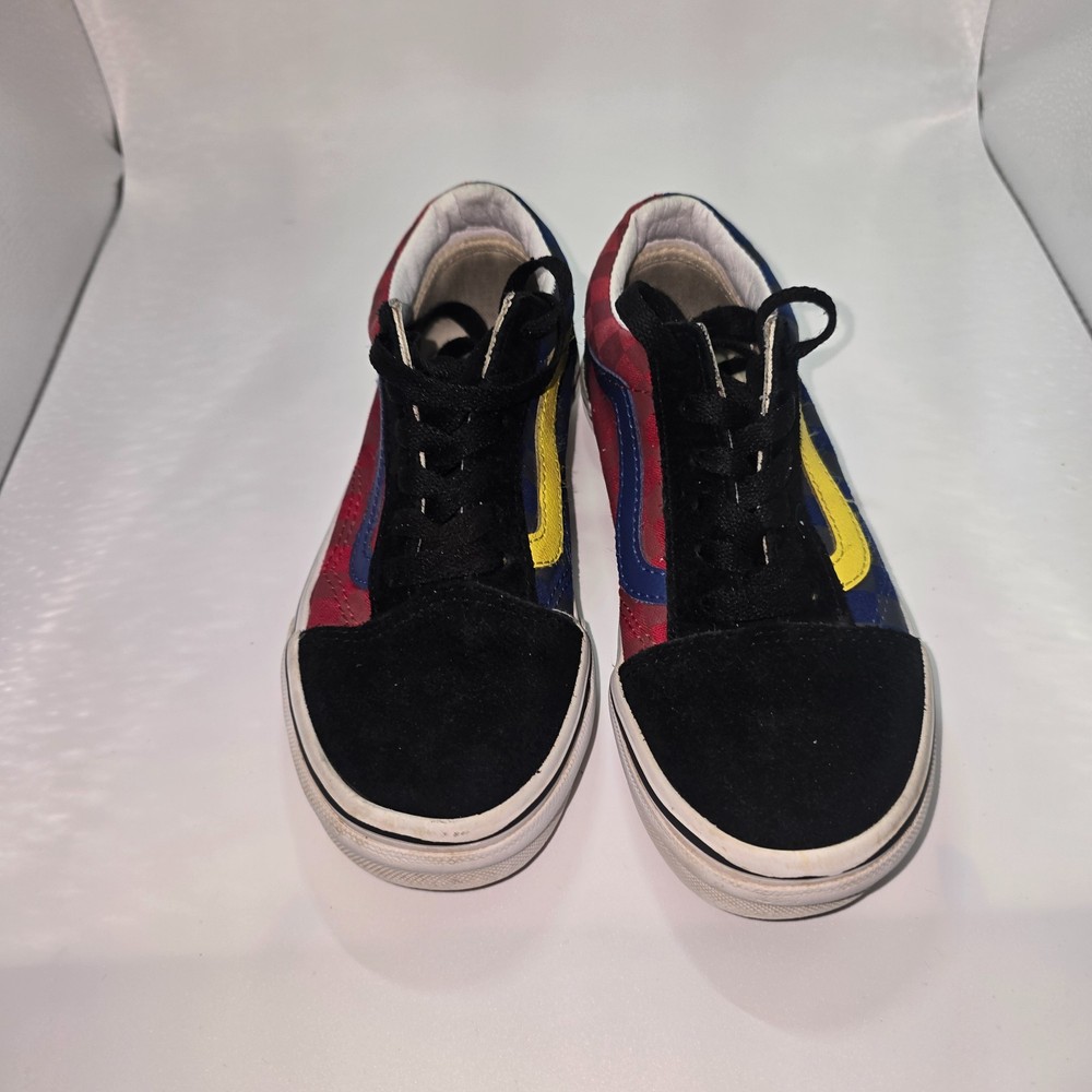 Big Kids Vans Old School Checkered Blue Red 1y