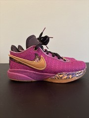 Nike LeBron XX 20 Lakers Pink Diamond Collection Size 4.5 Youth FD0207 500