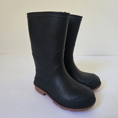 Black Rubber Rain Boots Toddler 7-8 Unisex Puddle Jump Black