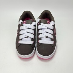 Heelys Roller Brown Pink White Laces 7348 Shoes Sneaker Youth Size 3