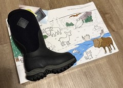 New Muck Boot Rugged II Kids Rain Boot Black Siz C 7 Outdoors NIB!