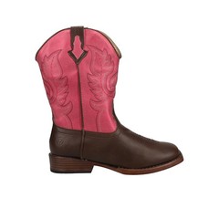 Roper Texsis Square Toe Cowboy Youth Girls Brown, Pink Casual Boots 09-018-1900