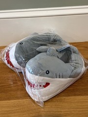 Shark Plushy Slippers approx. 26cm New