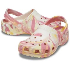 Crocs Kids Junior Classic Glow Marbled Clog, Daylily/Multi, US 6