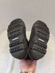 Sorel Children’s Flurry Snow Boot Black Yellow Kids 11 Waterproof Warm