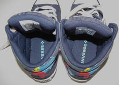 Converse All Star Mid Top World-Map-graphic Navy Blue canvas Lace up kid’s 13