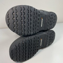 Bogs York Solid Insulated Rain Boots Black Pull On Waterproof Warm Kids Size 12