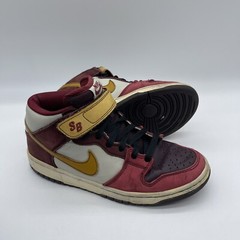 NikeSB Dunk Mid Pro Youth Size 6 Sneakers 314383-671 ‚Deep Burgundy Bronze‘