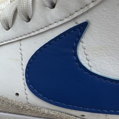 Nike Blazer Mid DA4086-113 White Blue Gray High Top Kids Leather Sneakers 5Y