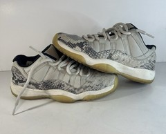 Jordan 11 Retro Low Light Bone Snakeskin – Kids US 7Y No Box