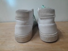 Adidas White High Top Sneaker Model Pro Size Youth 4.5 Classic Casual Outdoor