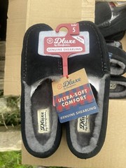 Kids Dluxe By Dearfoams Cognac Shearling Slippers – Size 5 NEW!!