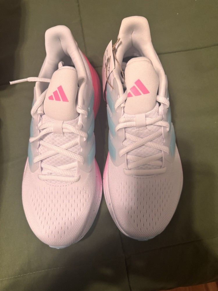 adidas Youth 4.5 Cloudfoam Running Sneakers Teal/Pink /white