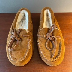 J. Crew Crewcuts Kids Sherpa Suede Lodge Slippers Kids Size 11